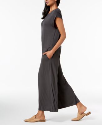 Eileen Fisher Stretch Jersey Cropped Wide-Leg Jumpsuit, Regular - Main Image