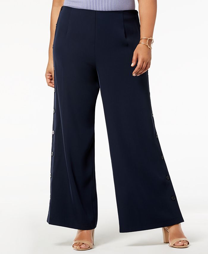 Love Scarlett Plus Size Pull-On Sailor Pants - Macy's