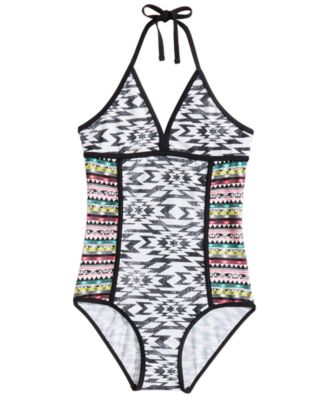 Summer Crush - 1-Pc. Mixed-Print Swimsuit, Big Girls