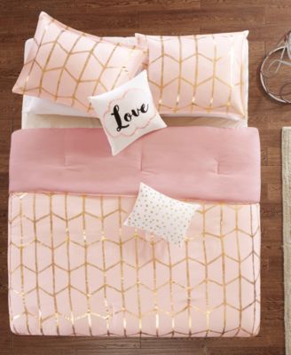 Raina Metallic 4-Pc. Comforter Set, Twin/Twin XL