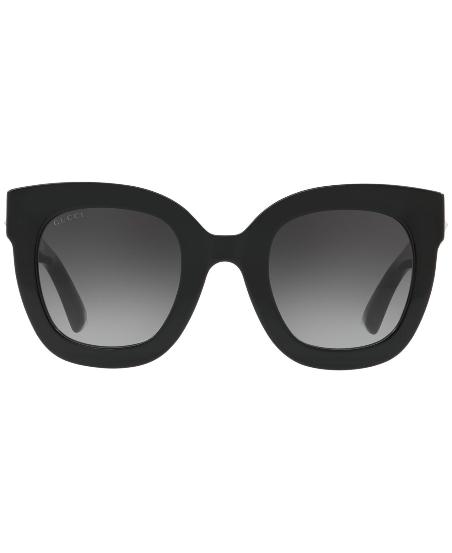 Женские солнцезащитные очки Gucci Sunglasses, GG0208S, цвет: Серый градиентный / Чёрный — фото 8