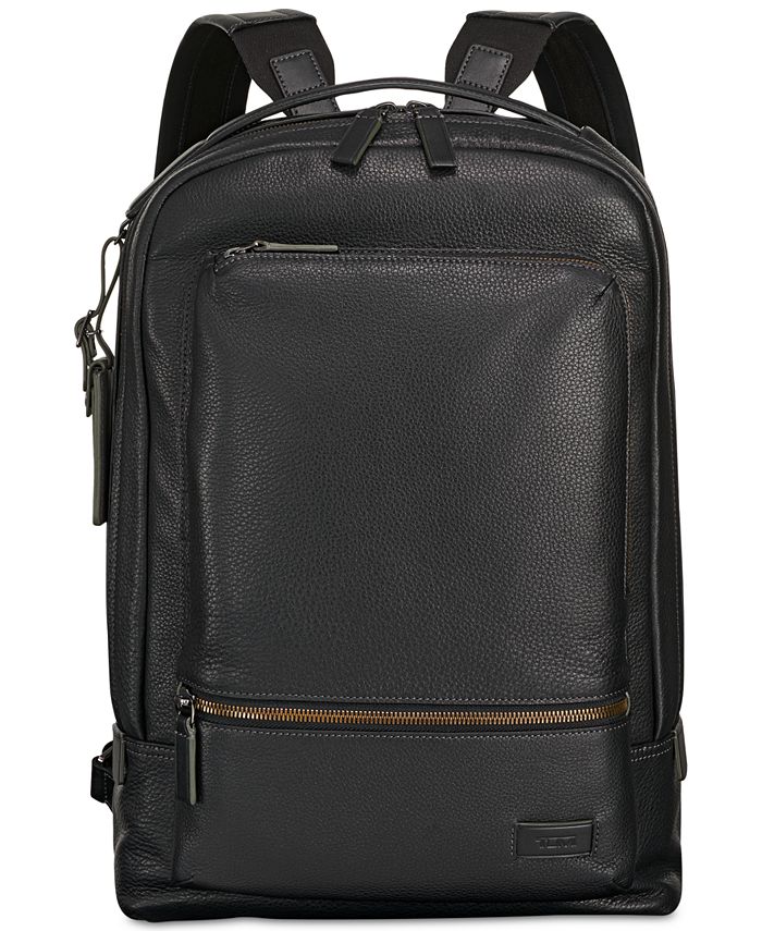 TUMI Men's Harrison Bates Leather Backpack - Macy's