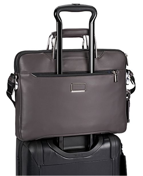Tumi Men's Arrivé Hamilton Slim Leather Briefcase All Accessories