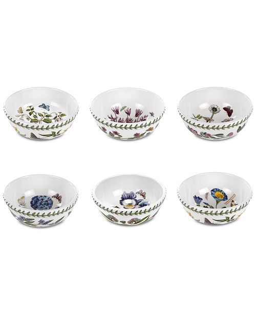 Portmeirion Dinnerware Botanic Garden Fruit Salad Bowl Set 6