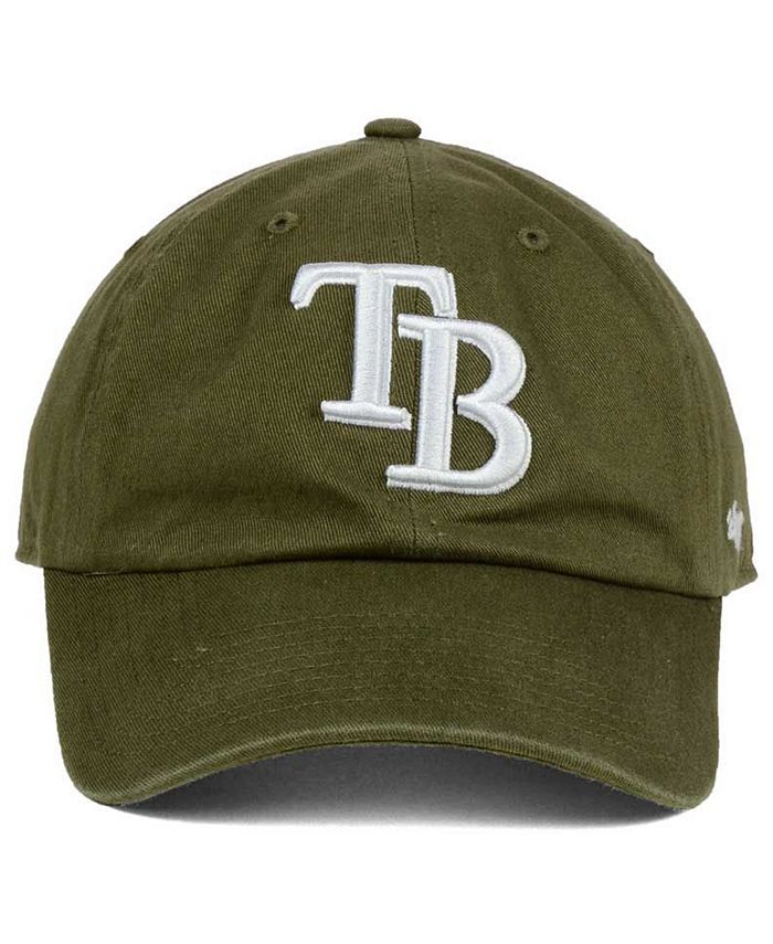 '47 Brand Tampa Bay Rays Olive White CLEAN UP Cap - Macy's
