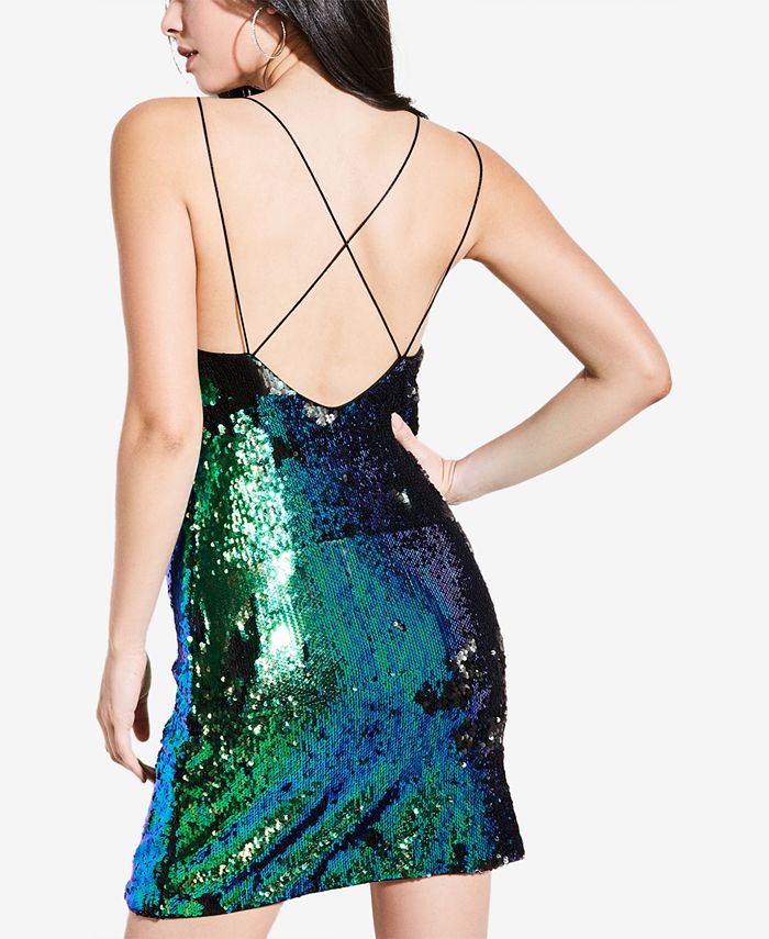 GUESS Marlee Strappy Sequin Dress - Macy's