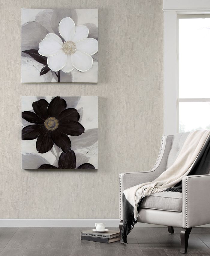 Madison Park Midday Bloom 30" x 30" HandEmbellished Canvas Print Macy's