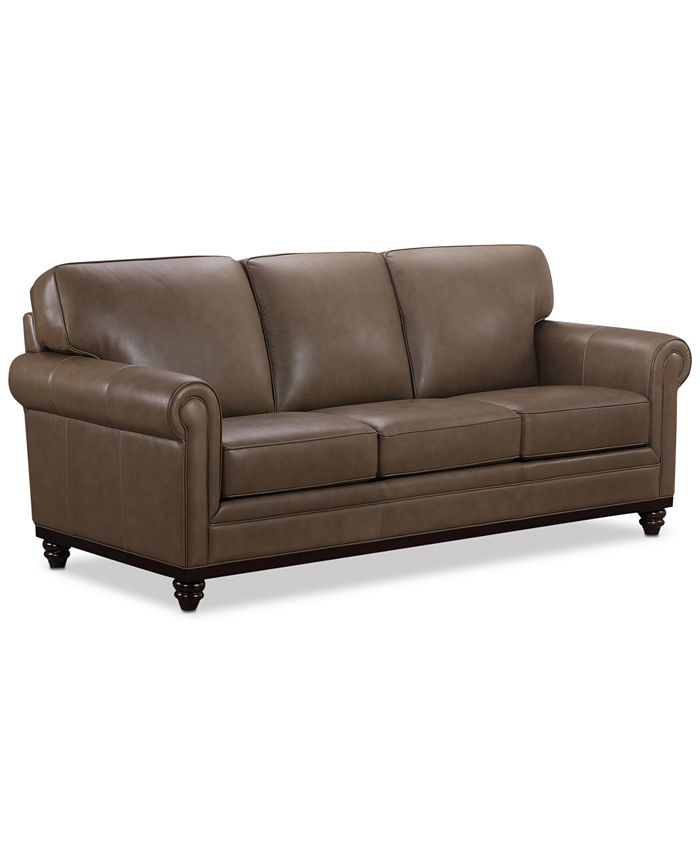 Martha Stewart Collection - Leather Sofa, Bradyn 89"W x 38"D x 38"H