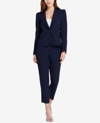 Tahari ASL Cropped One-Button Pantsuit, Regular & Petite - Macy's