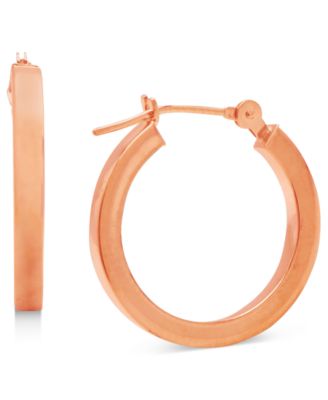 macy's rose gold hoop earrings