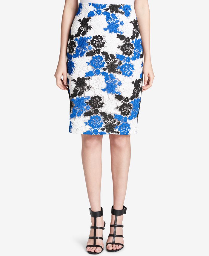 Calvin Klein Lace Pencil Skirt - Macy's