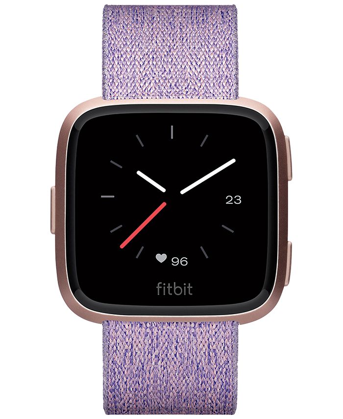 Fitbit Versa⢠Special Edition Lavender Woven Band Smart Watch 39mm & Reviews - Macy's