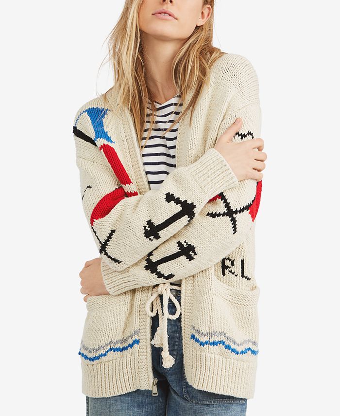 Polo Ralph Lauren Cotton Boyfriend Cardigan Macy's