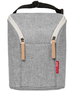 Shop Skip Hop Grab & Go Double Bottle Bag In Grey Melange