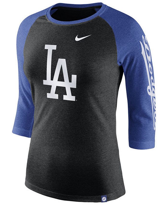 Women's Los Angeles Dodgers Nike Royal Club Tri-Blend Pullover Hoodie