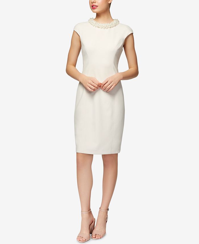 Betsey johnson black deals dress with pearl collar