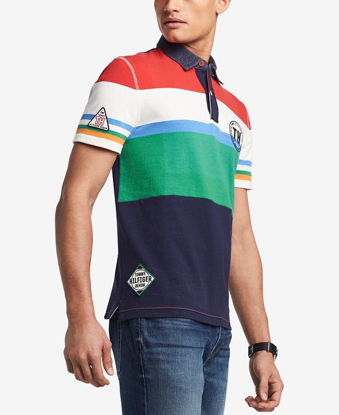 Tommy Hilfiger Men's Phillip Colorblocked Classic Fit Polo, Created for ...