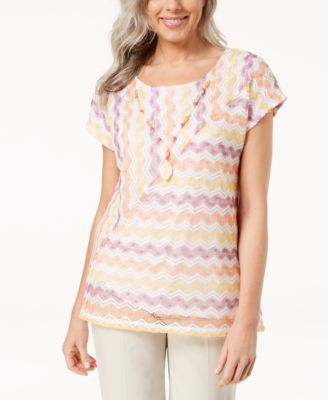 Alfred Dunner - Lace Necklace Top