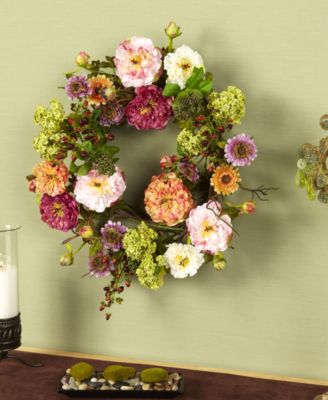 24" Peony Wreath
