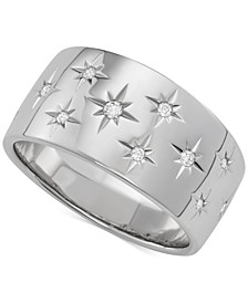 Diamond Star Wedding Band (1/6 ct. t.w.) in 18k White Gold, Gold or Rose Gold, Created for Macy's