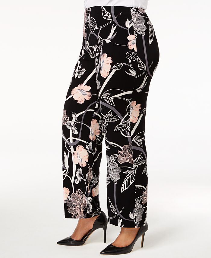 Alfani Plus Size Printed Soft Pants, Created for Macy's - Macy's