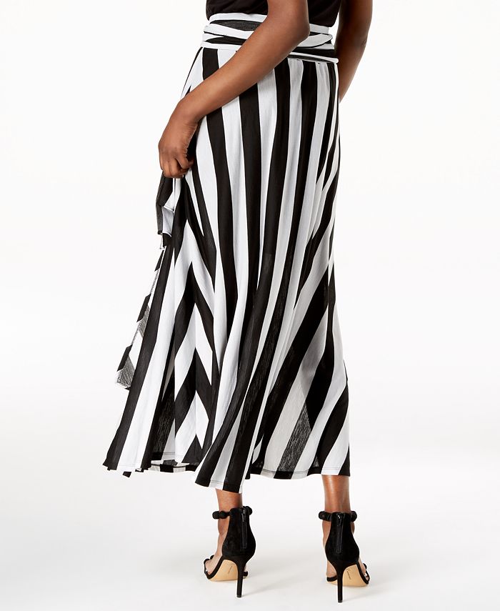 INC International Concepts I.N.C. Petite Striped Wrap Maxi Skirt ...