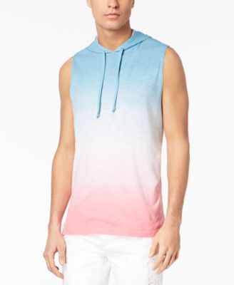 tie dye sleeveless hoodie