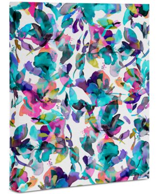 Ninola Design Aquatic Flowers Art Canvas 24 x 30"