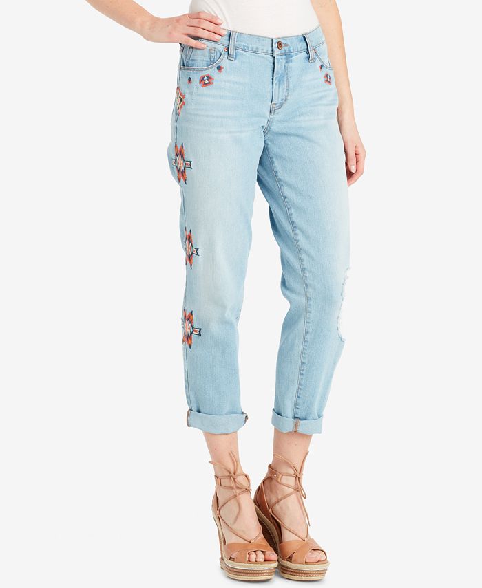 Jessica Simpson Juniors' Mika Best Friend Embroidered Jeans - Macy's