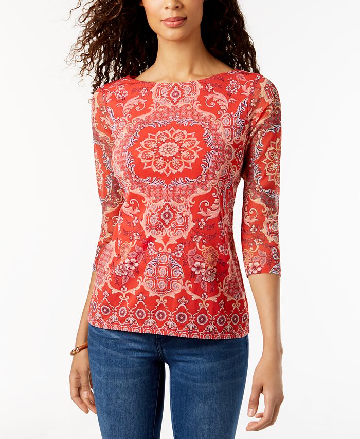 Charter Club BoatNeck Top, Created for Macy's Macy's