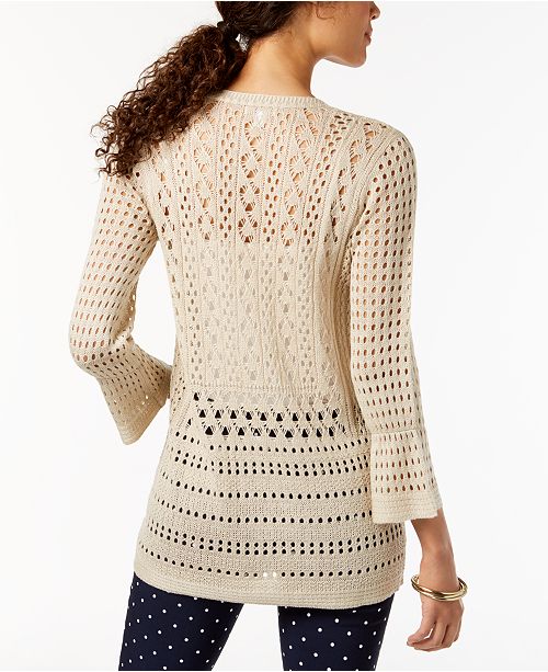 Charter Club Petite Open-Stitch Cardigan, Created for Macy's & Reviews ...