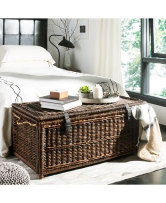 JONATHAN Y Caden 46'' Wicker Storage Trunk