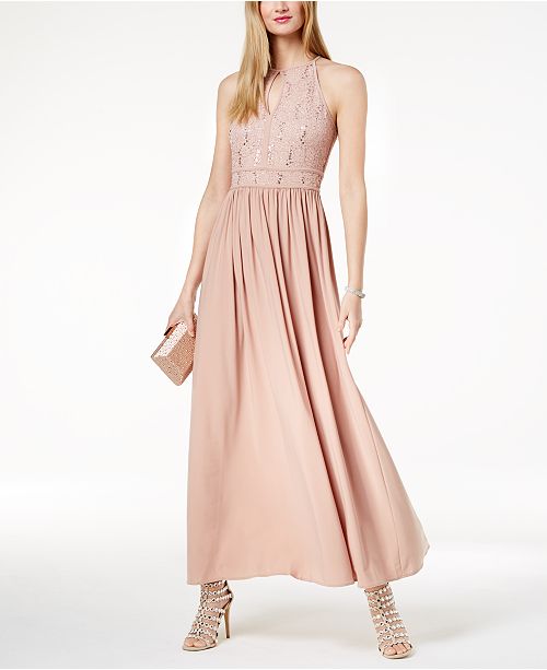 Morgan Company Sequined Lace Gown Reviews Dresses Juniors