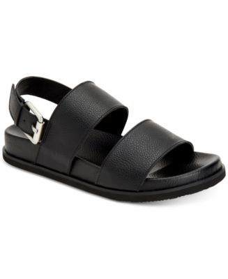 Calvin Klein Men's Magnum Smooth Tumbled Leather Sandals - Macy's