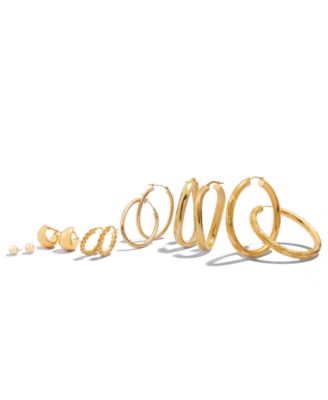 Bold Hoop Earrings in 14k Gold or White Gold  