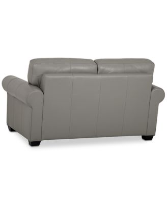Orid 59" Leather Roll Arm Loveseat