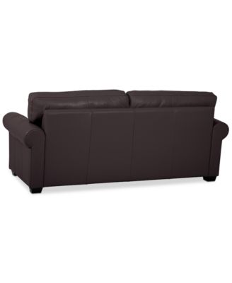 Orid 77" Full Roll Arm Leather Sleeper