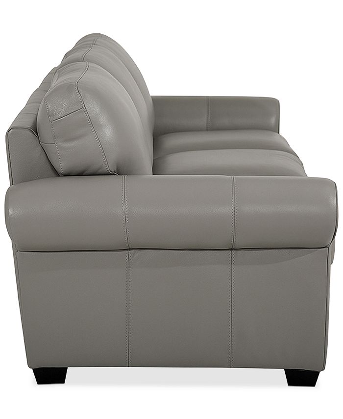 Furniture Orid 84" Queen Leather Roll Arm Sleeper, Created for Macy's