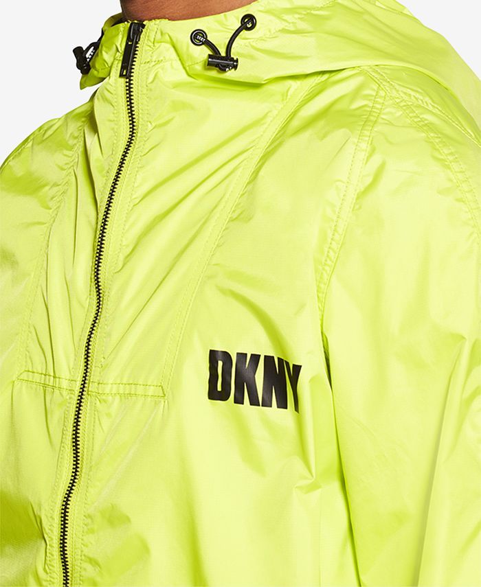 DKNY Men's Green Sheen Zip-Through Jacket - Macy's