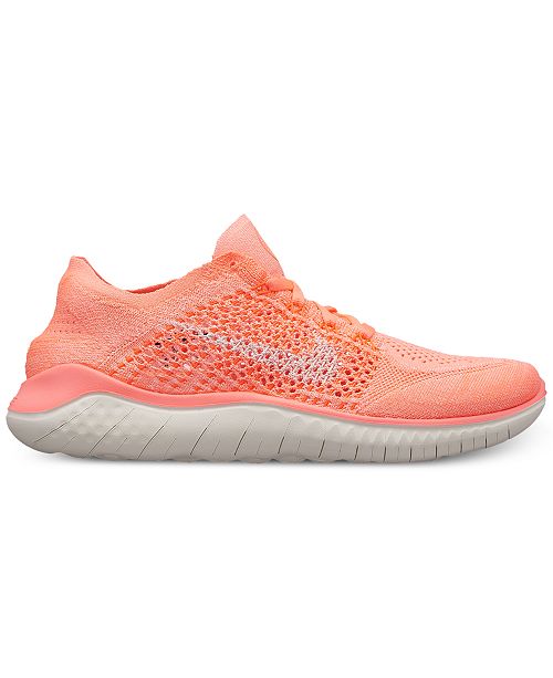 Nike Women S Free Run Flyknit 2018 Running Sneakers From Finish Line Finish Line Athletic Sneakers Shoes Macy S