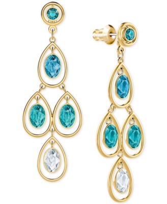 Swarovski - Gold-Tone Ombr&eacute; Crystal Chandelier Earring Jackets