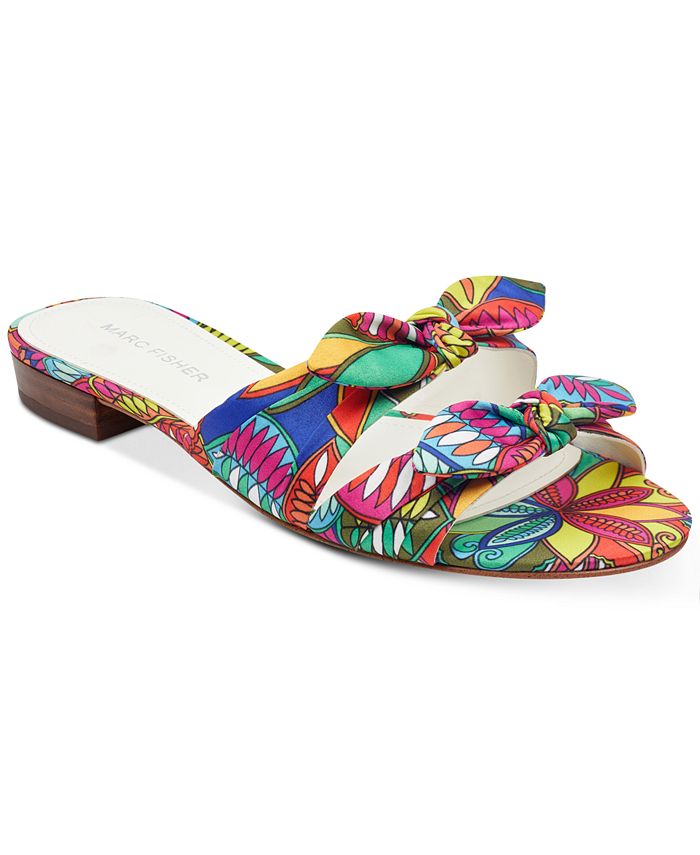 Marc Fisher Laken Knotted Slide Sandals - Macy's