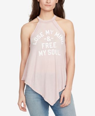 WILLIAM RAST - Asymmetrical Graphic Halter Top