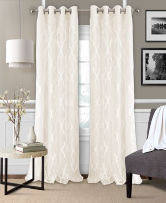 Elrene Home Fashions - Bethany 52" x 95" Sheer Overlay Blackout Grommet Curtain Panel
