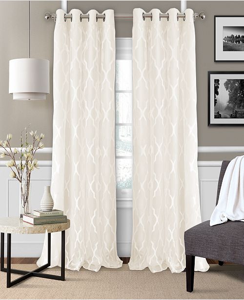 Elrene Bethany 52 X 84 Sheer Overlay Blackout Grommet Curtain