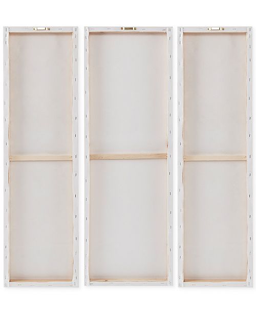 JLA Home Madison Park Wooden Mandala Gray 3Pc. 3D Embellished Canvas