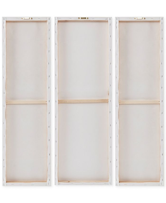 JLA Home Madison Park Wooden Mandala Gray 3Pc. 3D Embellished Canvas