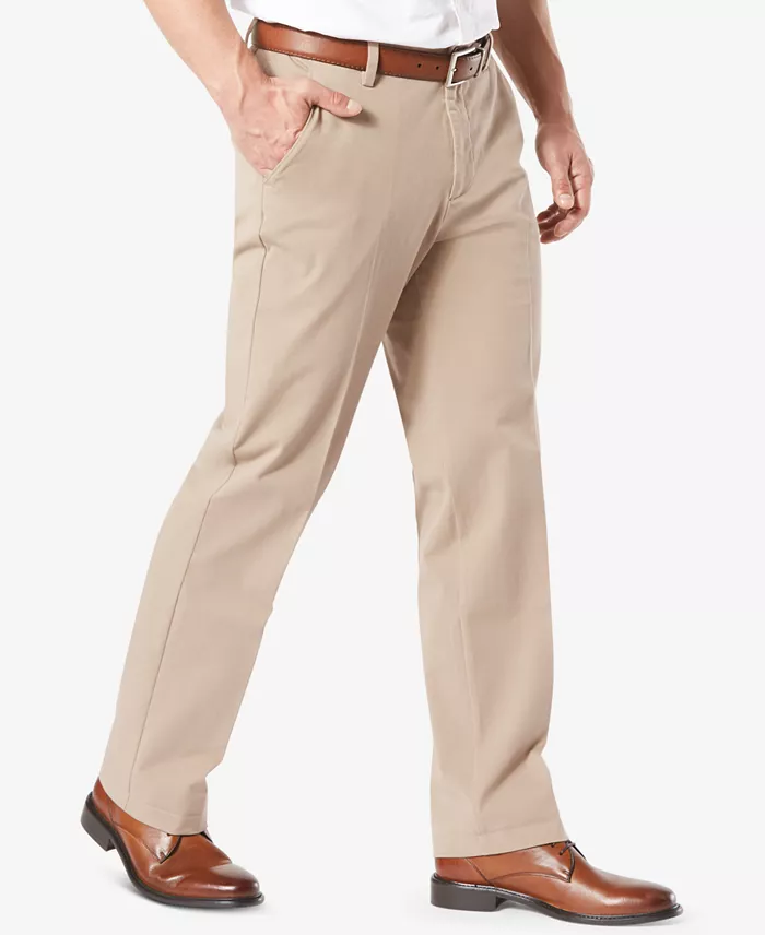 Men's Workday Smart 360 Flex Classic Fit Khaki Stretch Pants - thumbnail 8