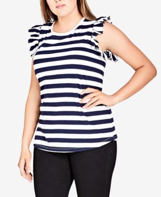 City Chic - Trendy Plus Size Ruffled Top