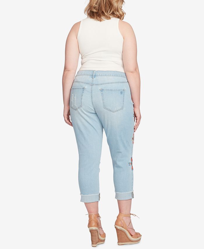 Jessica Simpson Trendy Plus Size Embroidered Straight-Leg Jeans - Macy's